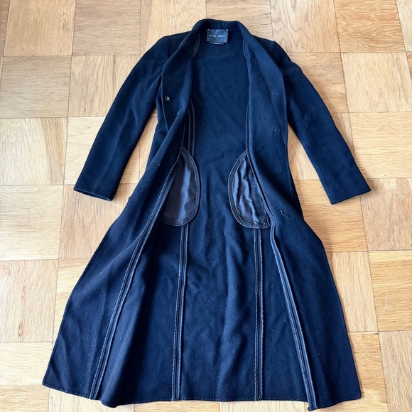 Aritzia Babaton Size 2 Wool Cashmere Blend Coat Snap Down Black - Picture 5 of 10